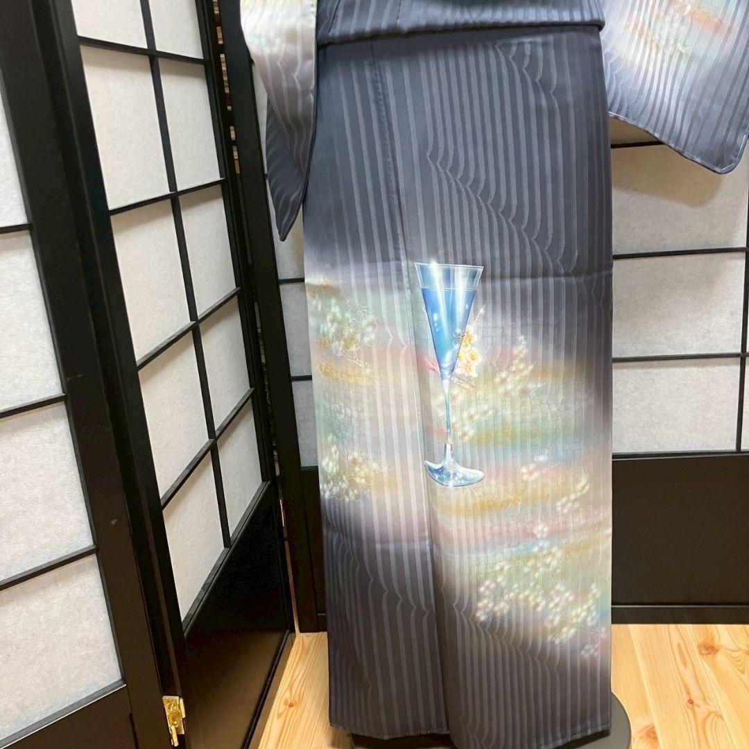 5464# Japanese Kimono Vintage Womens Silk Fabric Robe Kimono only sold
