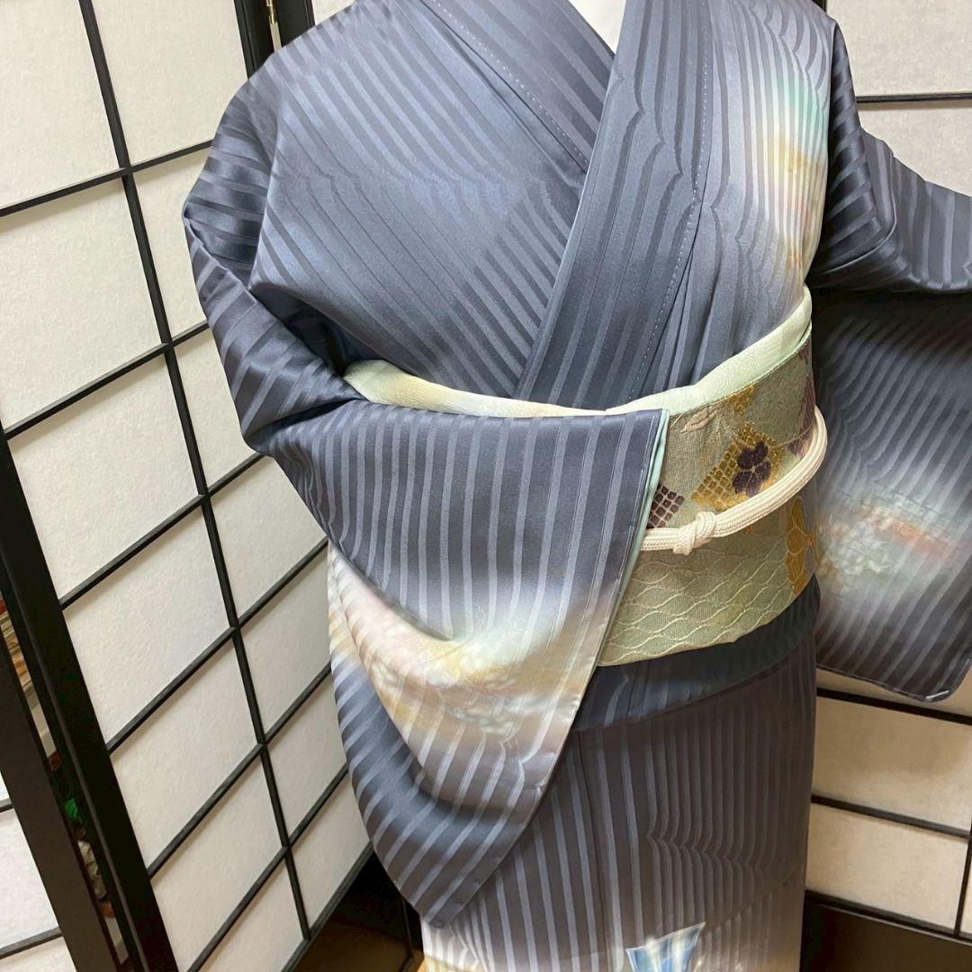 5464# Japanese Kimono Vintage Womens Silk Fabric Robe Kimono only sold