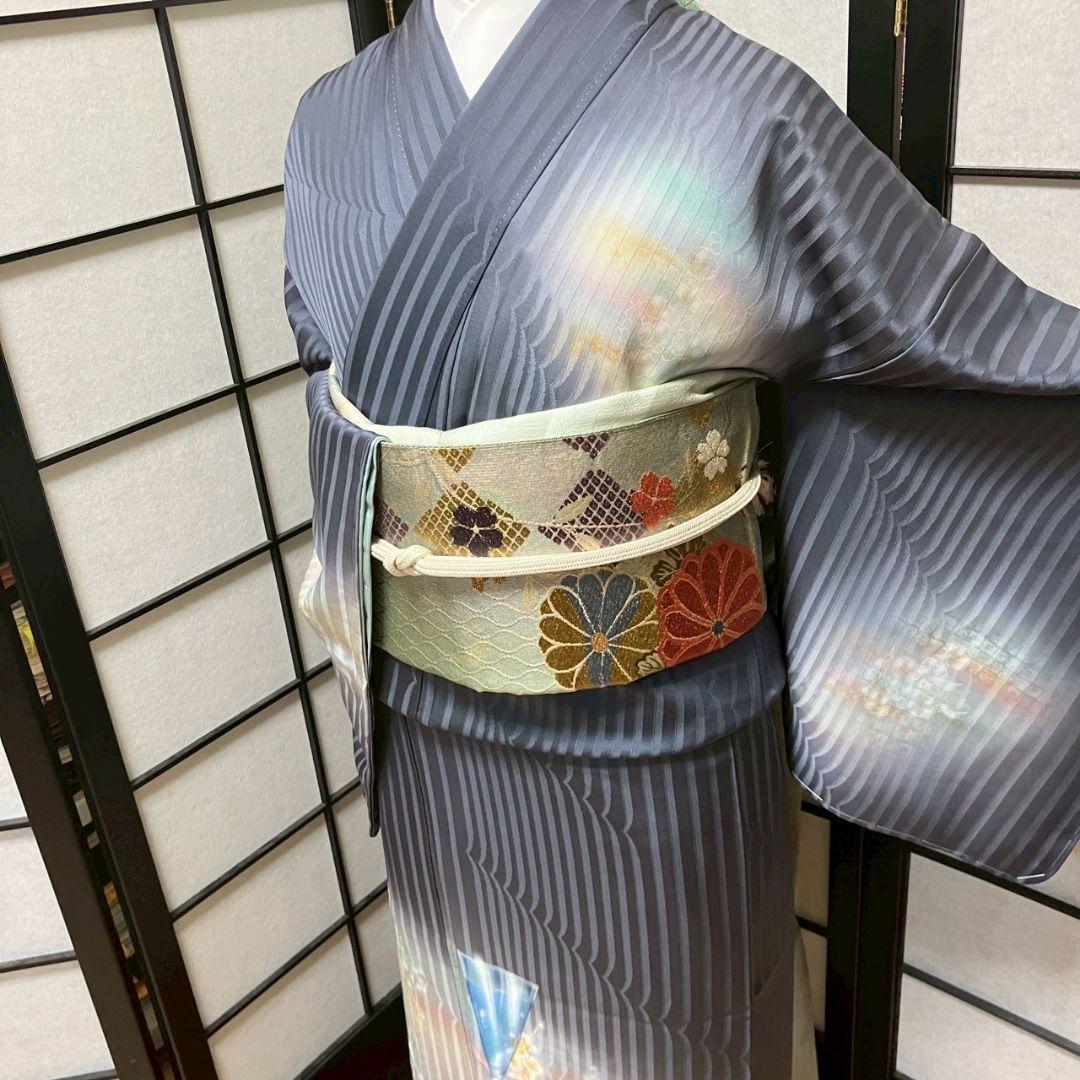 5464# Japanese Kimono Vintage Womens Silk Fabric Robe Kimono only sold