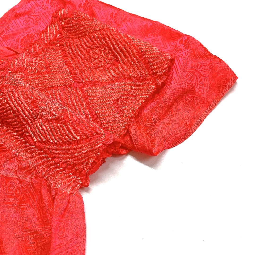 3885# Japanese Kimono Accessory Obiage and Obijime 2-piece Set Silk Shibori