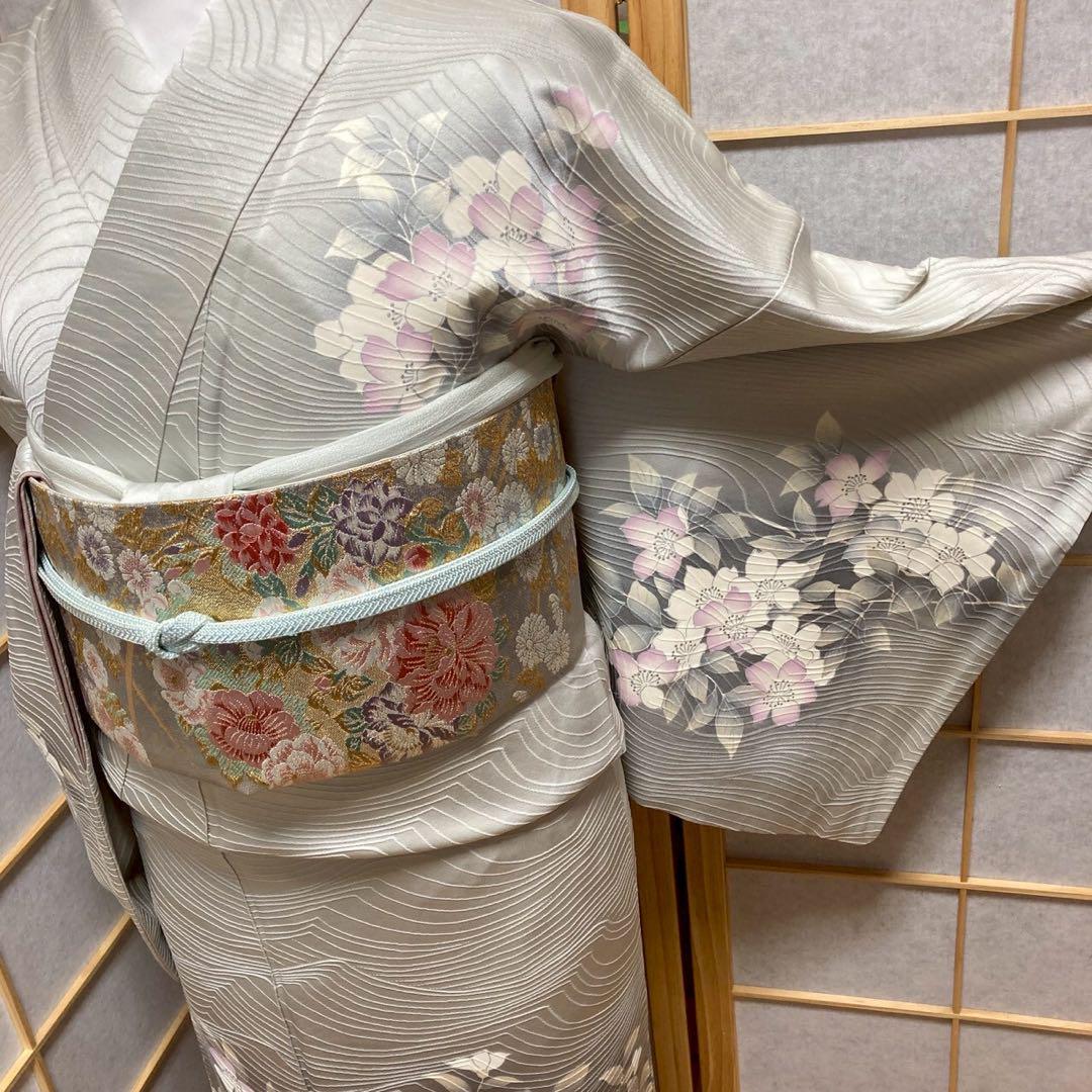 3923# Japanese Kimono Vintage Womens Silk Fabric Robe Kimono only sold