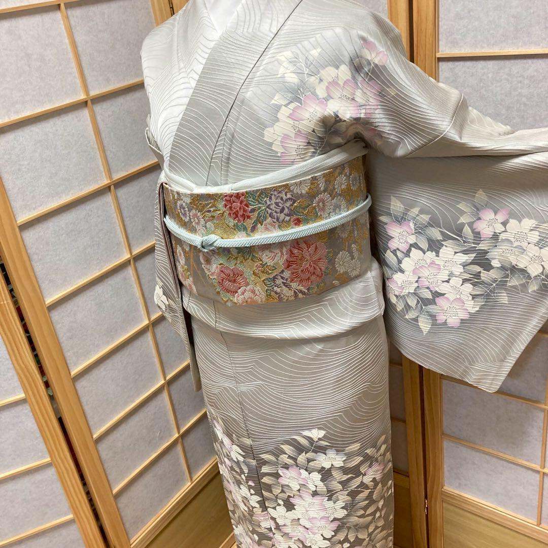 3923# Japanese Kimono Vintage Womens Silk Fabric Robe Kimono only sold