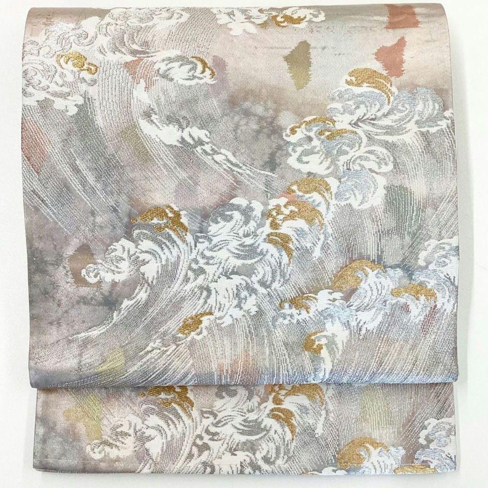4962# Japanese Vintage Fukuro Obi Belt Kimono Fabric Silk Traditional