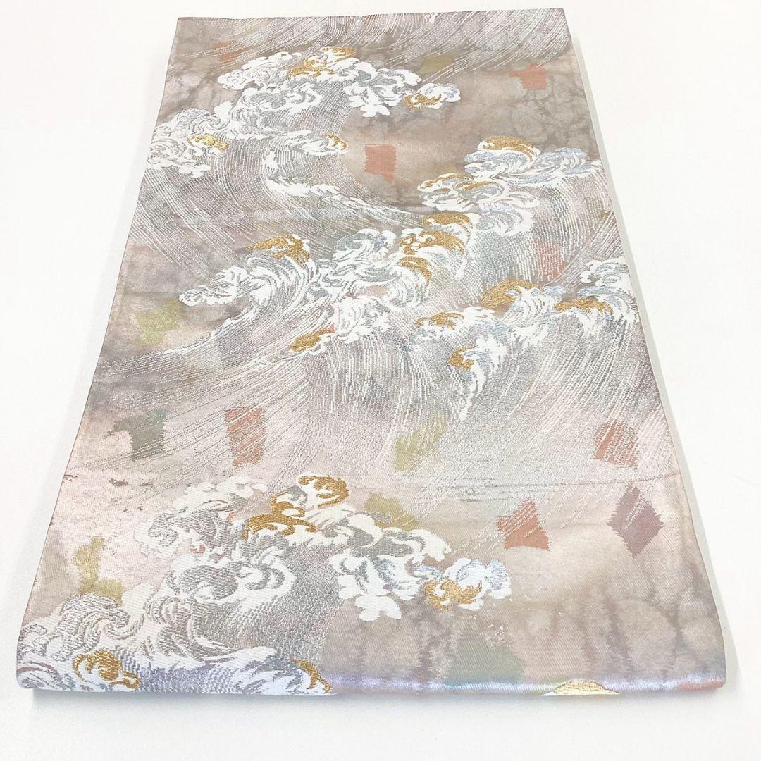 4962# Japanese Vintage Fukuro Obi Belt Kimono Fabric Silk Traditional