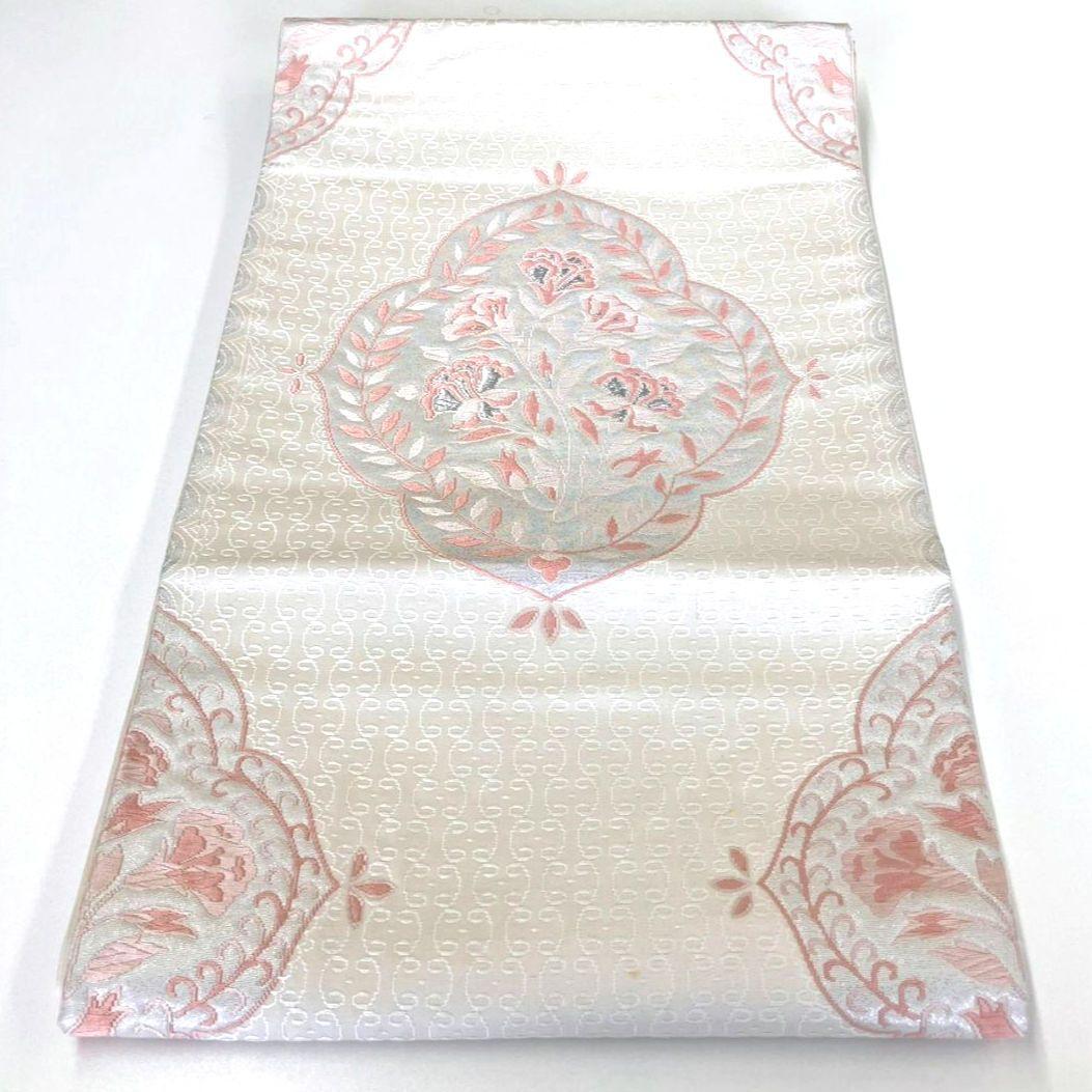 3042# Japanese Vintage Fukuro Obi Belt Kimono Fabric Silk Traditional