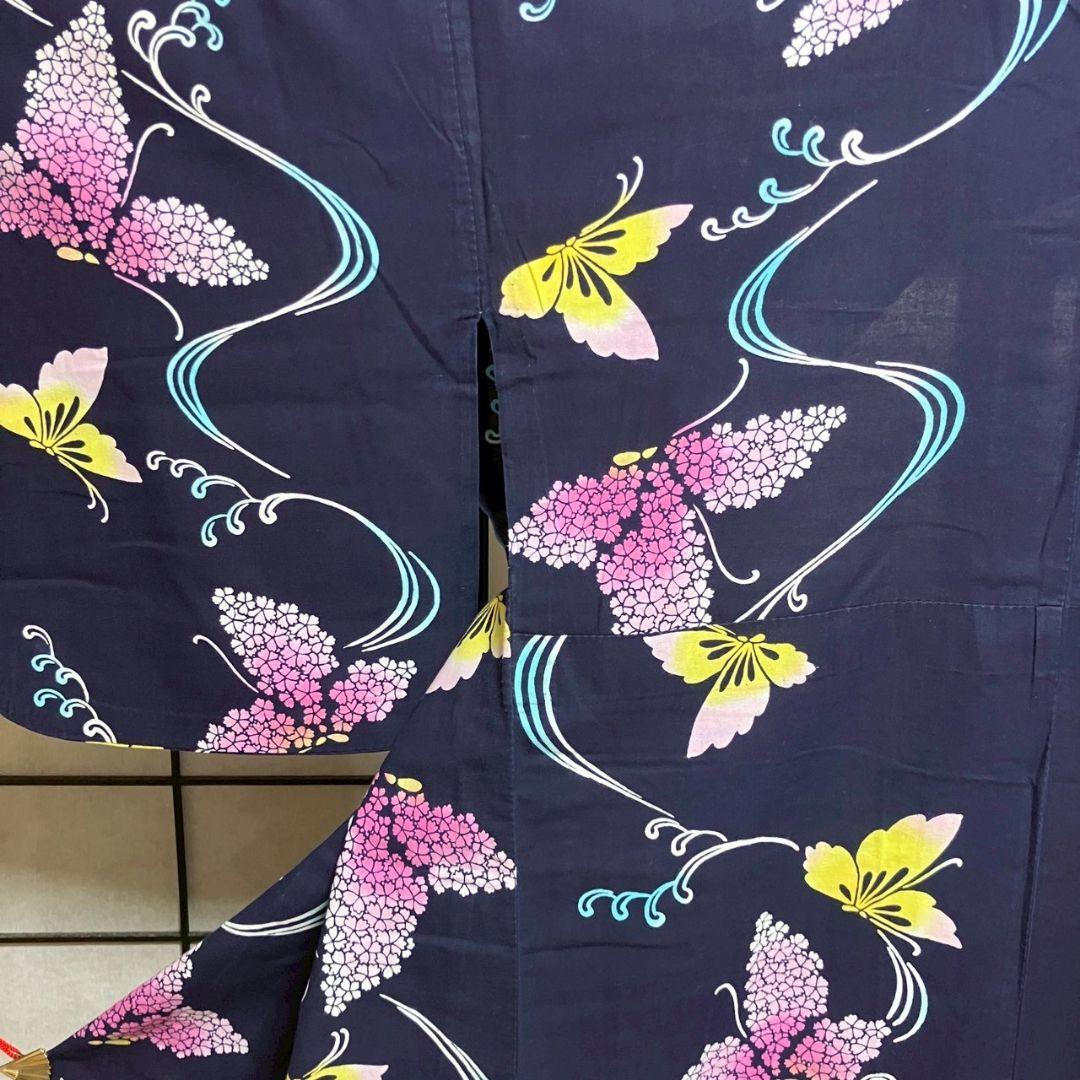 4838# Japanese Yukata Kimono Vintage Cotton Fabric Robe Women's Traditional