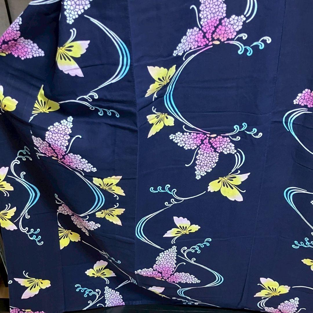4838# Japanese Yukata Kimono Vintage Cotton Fabric Robe Women's Traditional