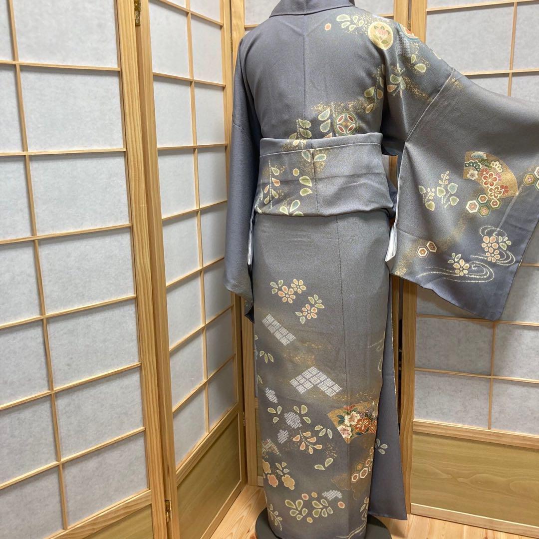 2898# Japanese Kimono Vintage Womens Silk Fabric Robe Kimono only sold