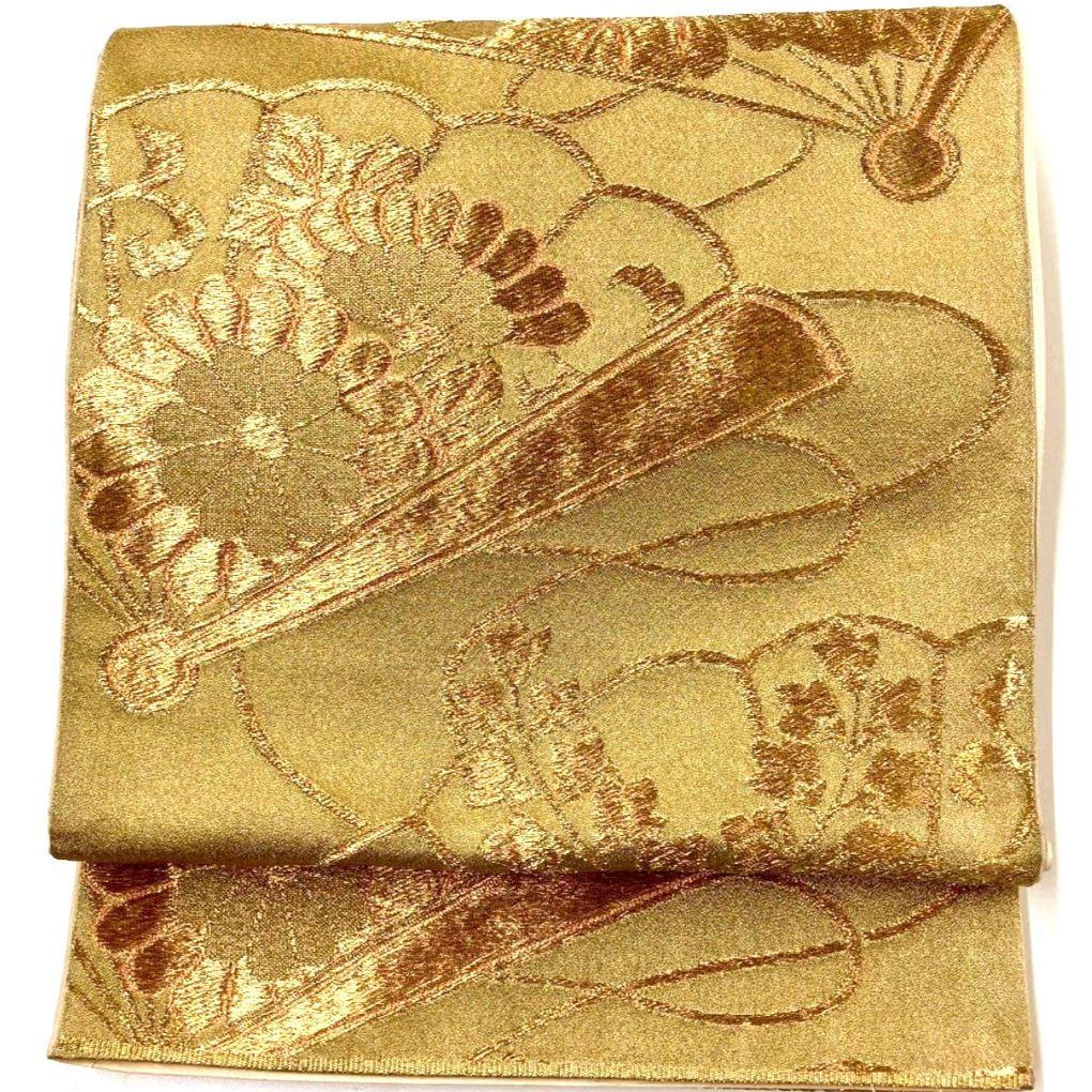 3551# Japanese Vintage Fukuro Obi Belt Kimono Fabric Silk Traditional Untailored