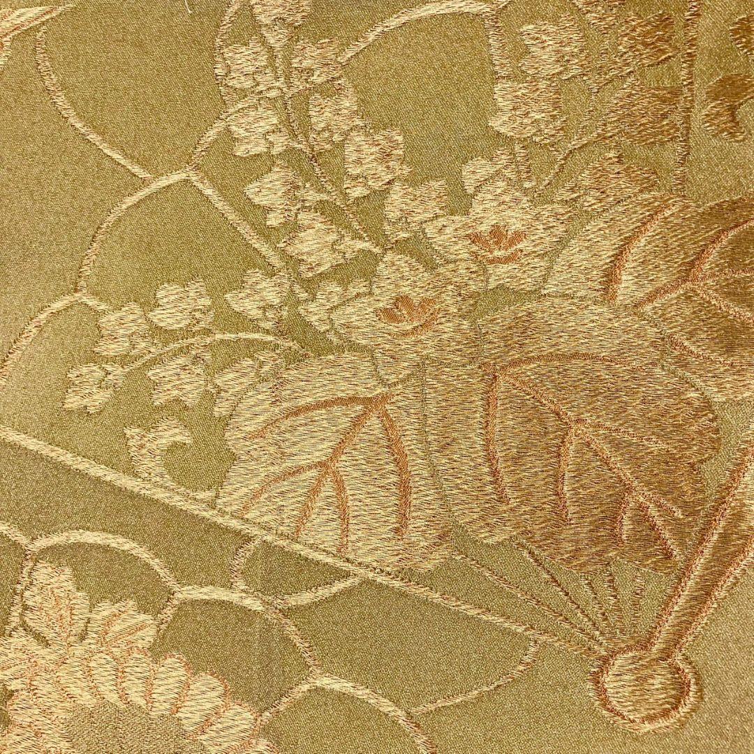 3551# Japanese Vintage Fukuro Obi Belt Kimono Fabric Silk Traditional Untailored