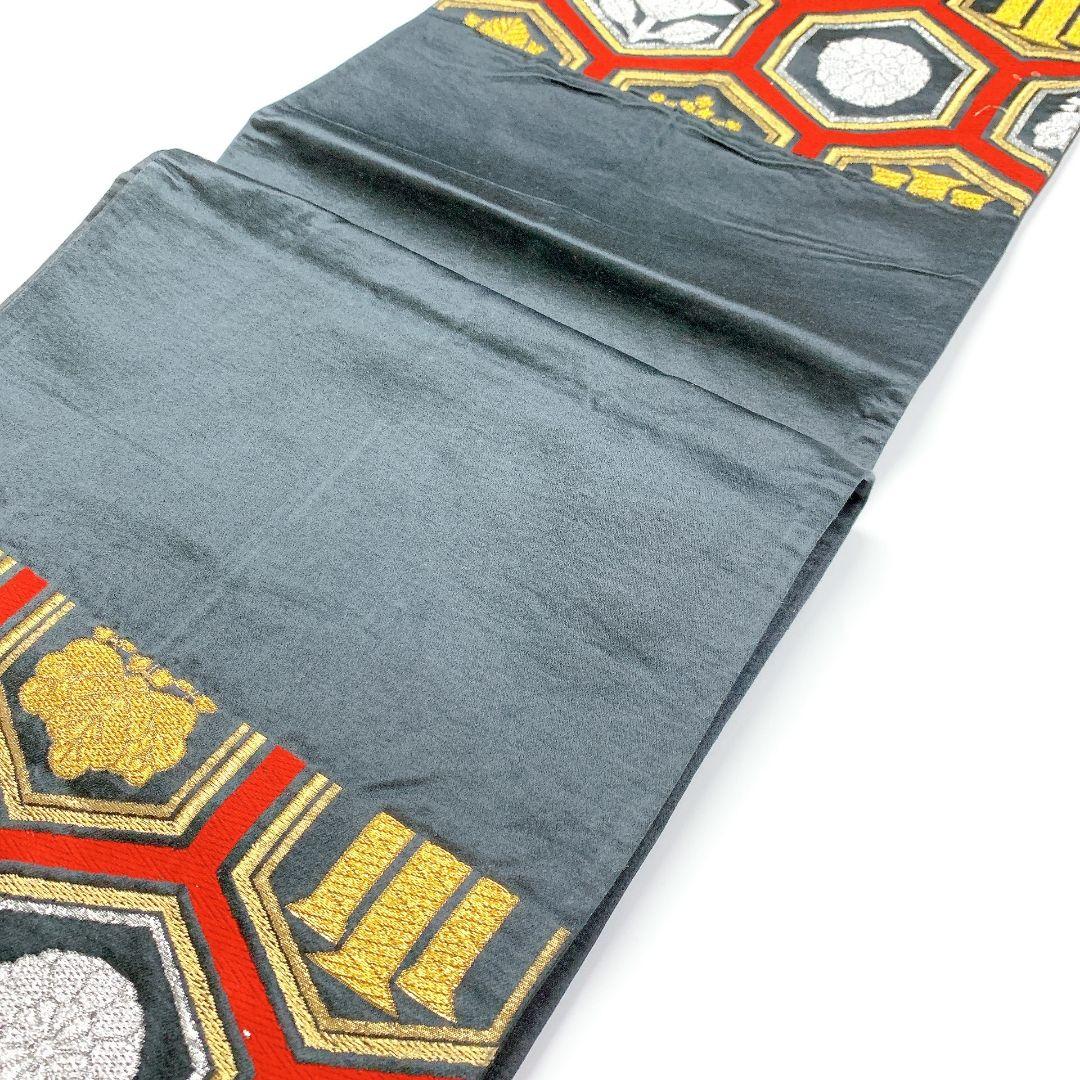 4510# Japanese Vintage Fukuro Obi Belt Kimono Fabric Silk Traditional Untailored