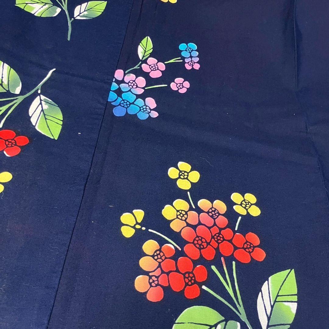 4812# Japanese Yukata Kimono Vintage Cotton Fabric Robe Women's Traditional