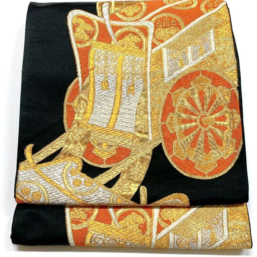 3794# Japanese Vintage Fukuro Obi Belt Kimono Fabric Silk Traditional Untailored
