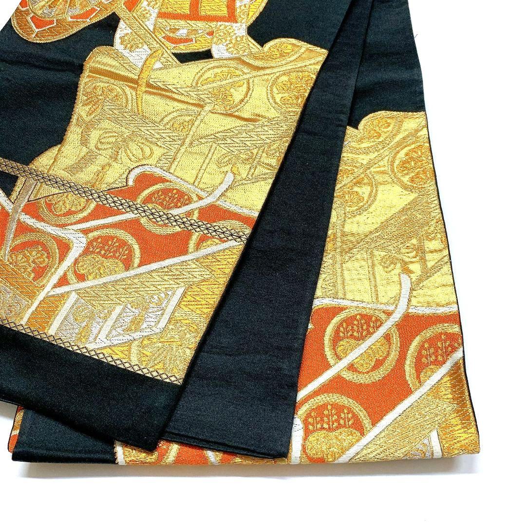 3794# Japanese Vintage Fukuro Obi Belt Kimono Fabric Silk Traditional Untailored