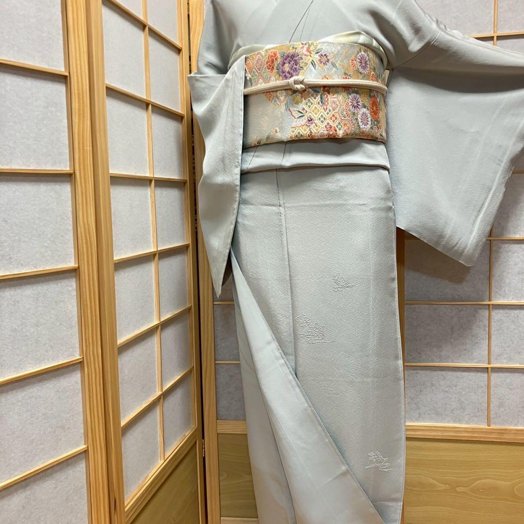 5448# Japanese Kimono Vintage Womens Silk Fabric Robe Kimono only sold