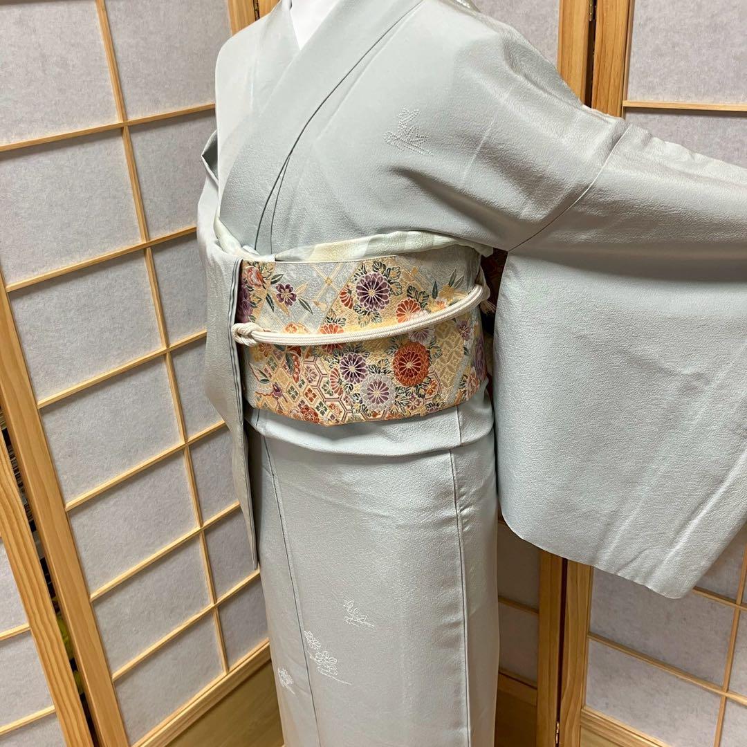 5448# Japanese Kimono Vintage Womens Silk Fabric Robe Kimono only sold