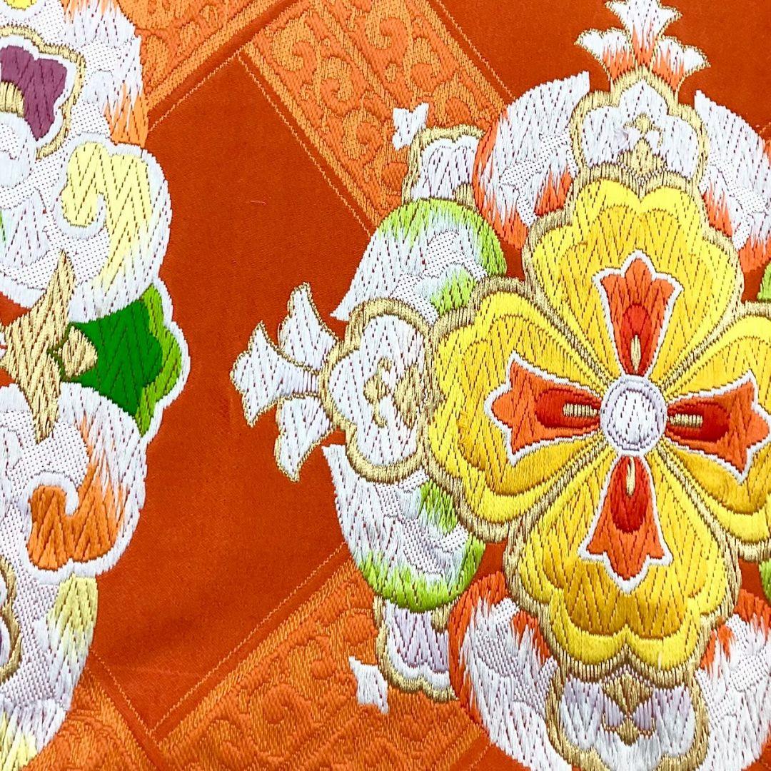 4760# Japanese Vintage Fukuro Obi Belt Kimono Fabric Silk Traditional Embroidery