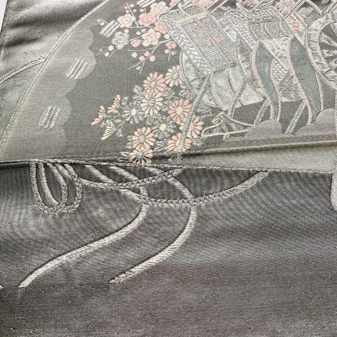 5081# Japanese Vintage Fukuro Obi Belt Kimono Fabric Silk Traditional