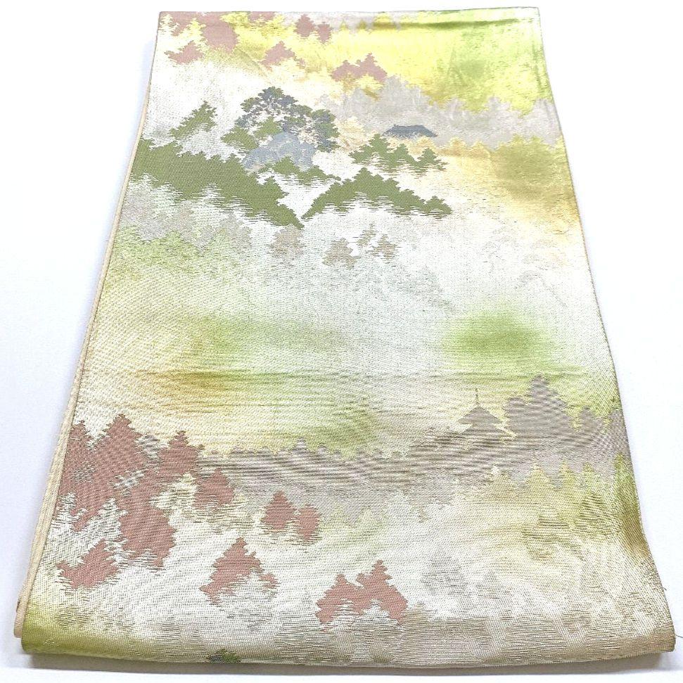 4512# Japanese Vintage Fukuro Obi Belt Kimono Fabric Silk Traditional