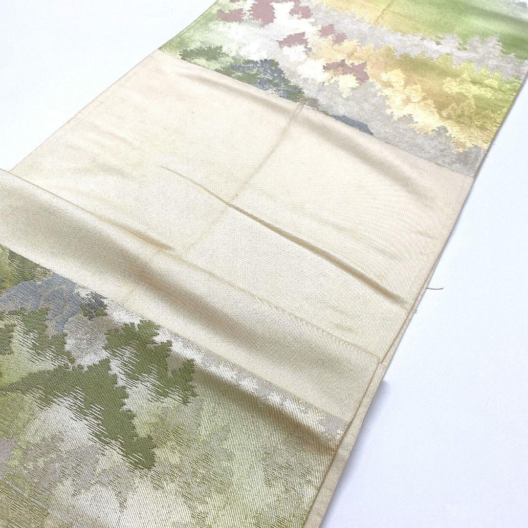 4512# Japanese Vintage Fukuro Obi Belt Kimono Fabric Silk Traditional