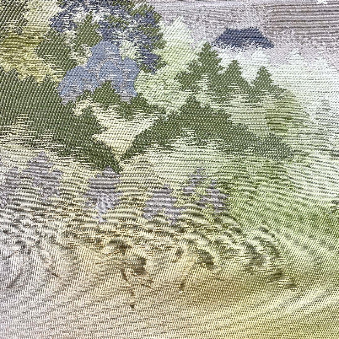 4512# Japanese Vintage Fukuro Obi Belt Kimono Fabric Silk Traditional