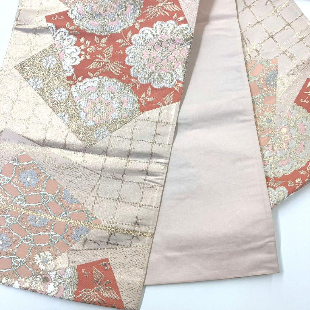 2497# Japanese Vintage Fukuro Obi Belt Kimono Fabric Silk Traditional Untailored