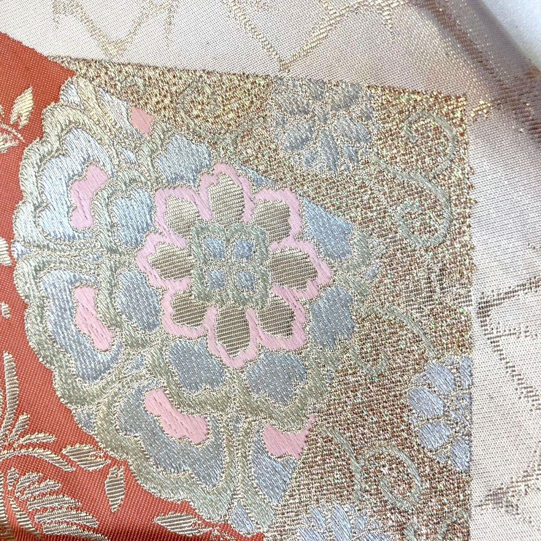 2497# Japanese Vintage Fukuro Obi Belt Kimono Fabric Silk Traditional Untailored
