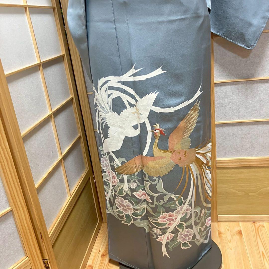 4424# Japanese Tomesode Kimono Vintage Womens Silk Fabric Robe Kimono only sold