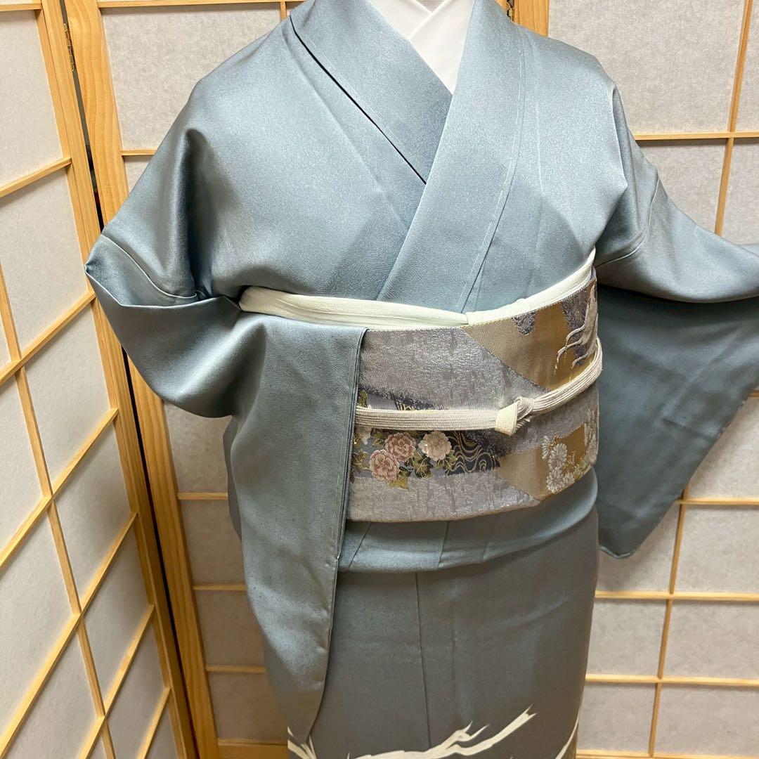 4424# Japanese Tomesode Kimono Vintage Womens Silk Fabric Robe Kimono only sold