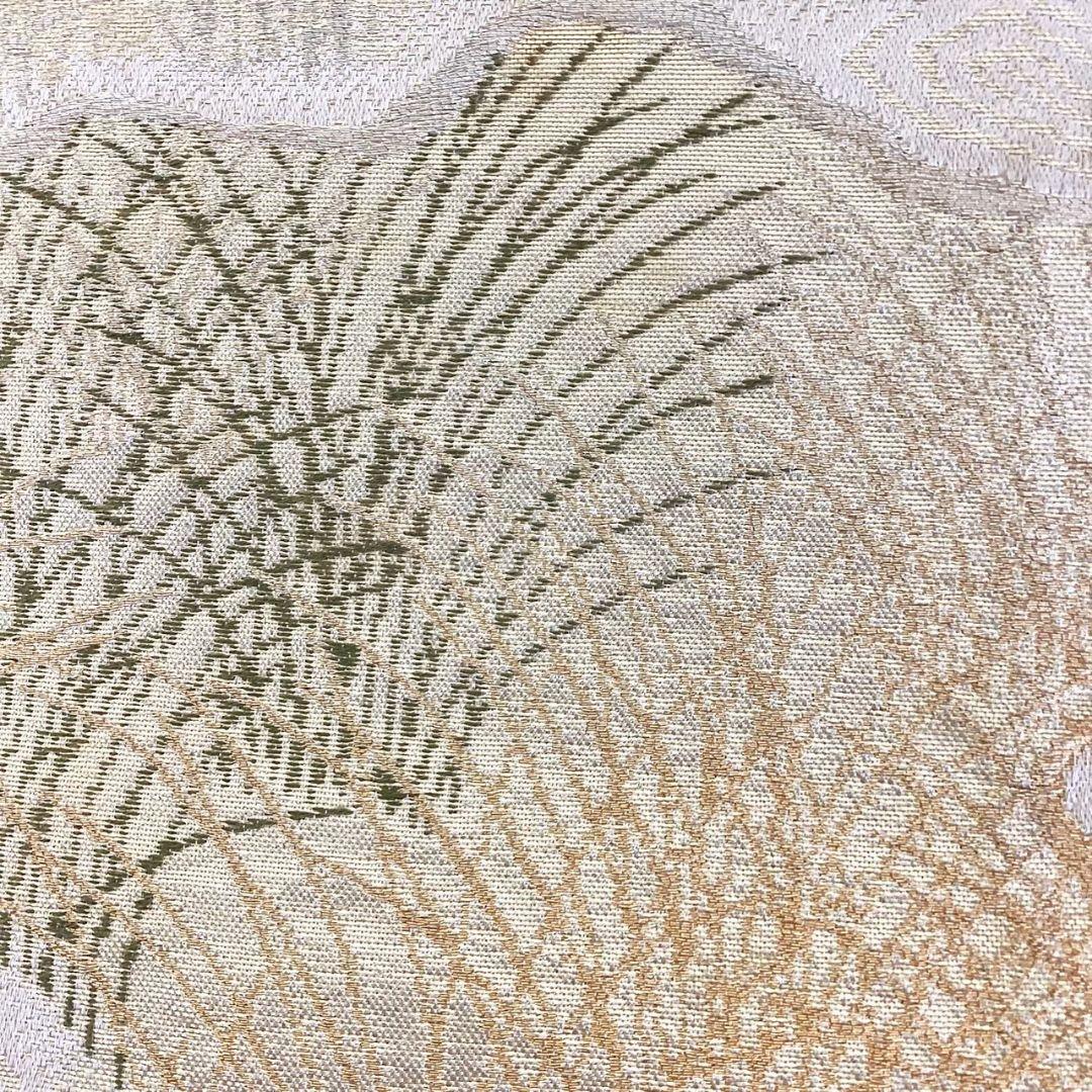 4736# Japanese Vintage Fukuro Obi Belt Kimono Fabric Silk Traditional Gold