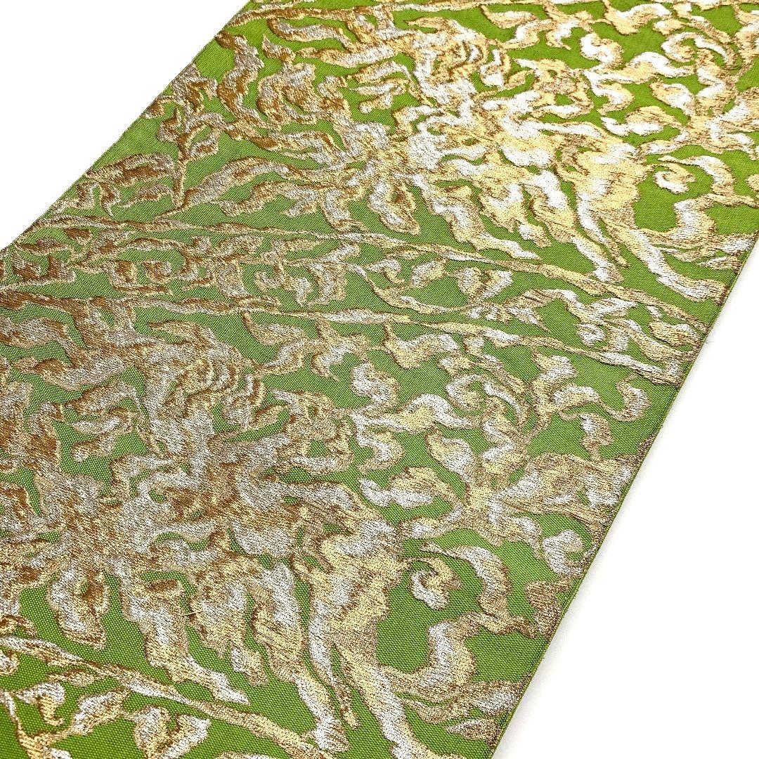 4118# Japanese Vintage Fukuro Obi Belt Kimono Fabric Silk Traditional