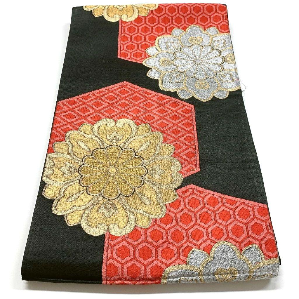 5070# Japanese Vintage Fukuro Obi Belt Kimono Fabric Silk Traditional Untailored