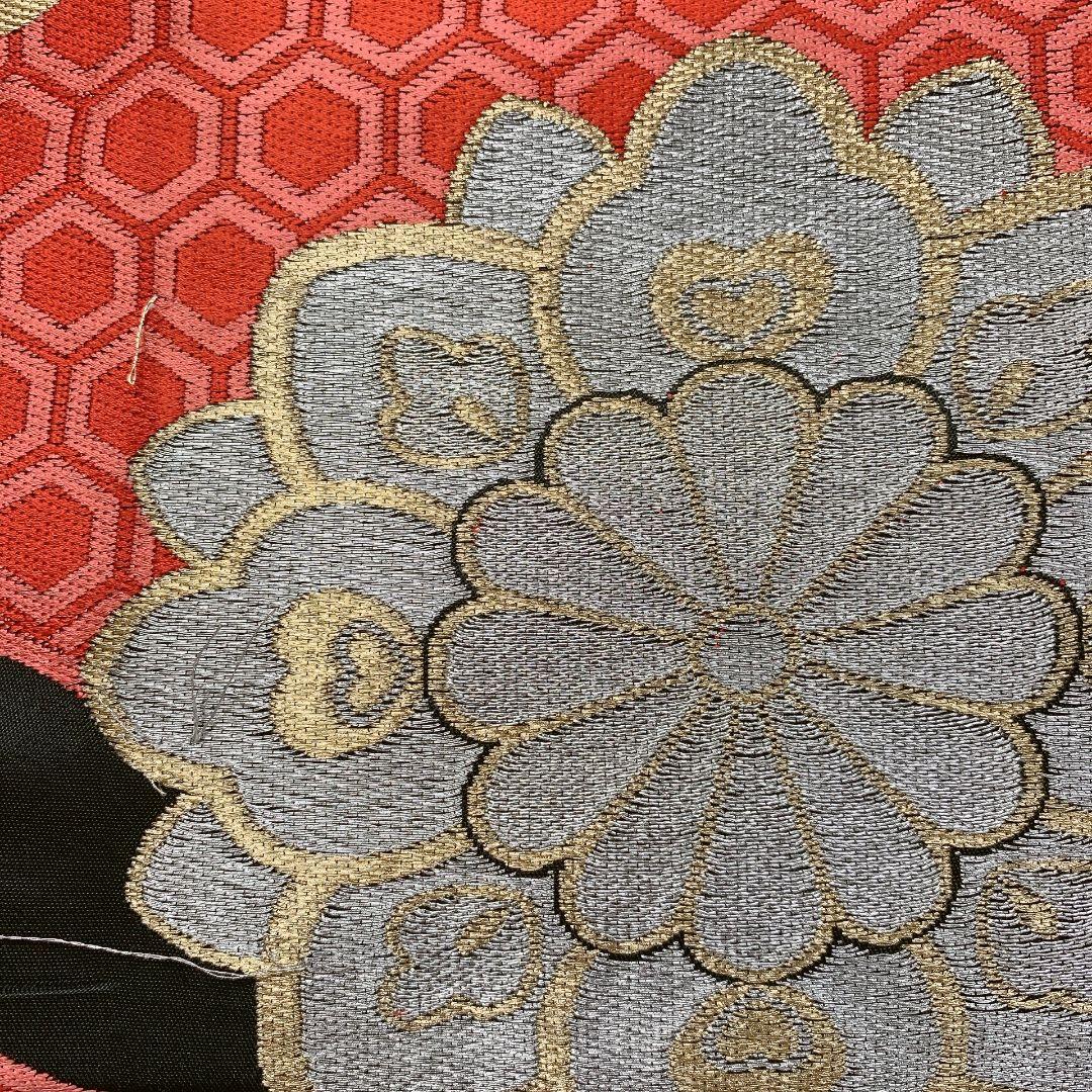 5070# Japanese Vintage Fukuro Obi Belt Kimono Fabric Silk Traditional Untailored
