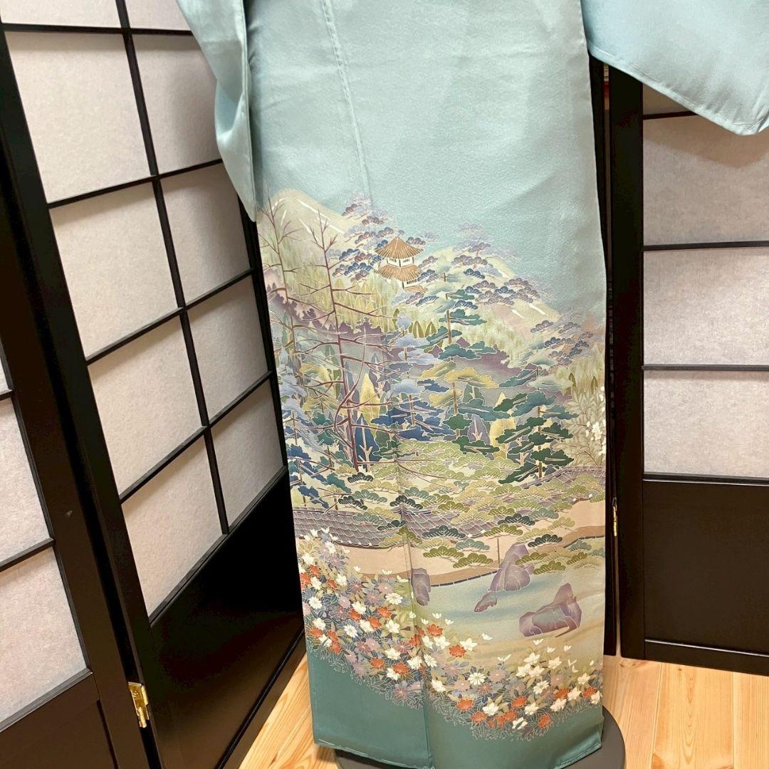 3965# Japanese Tomesode Kimono Vintage Womens Silk Fabric Robe Kimono only sold