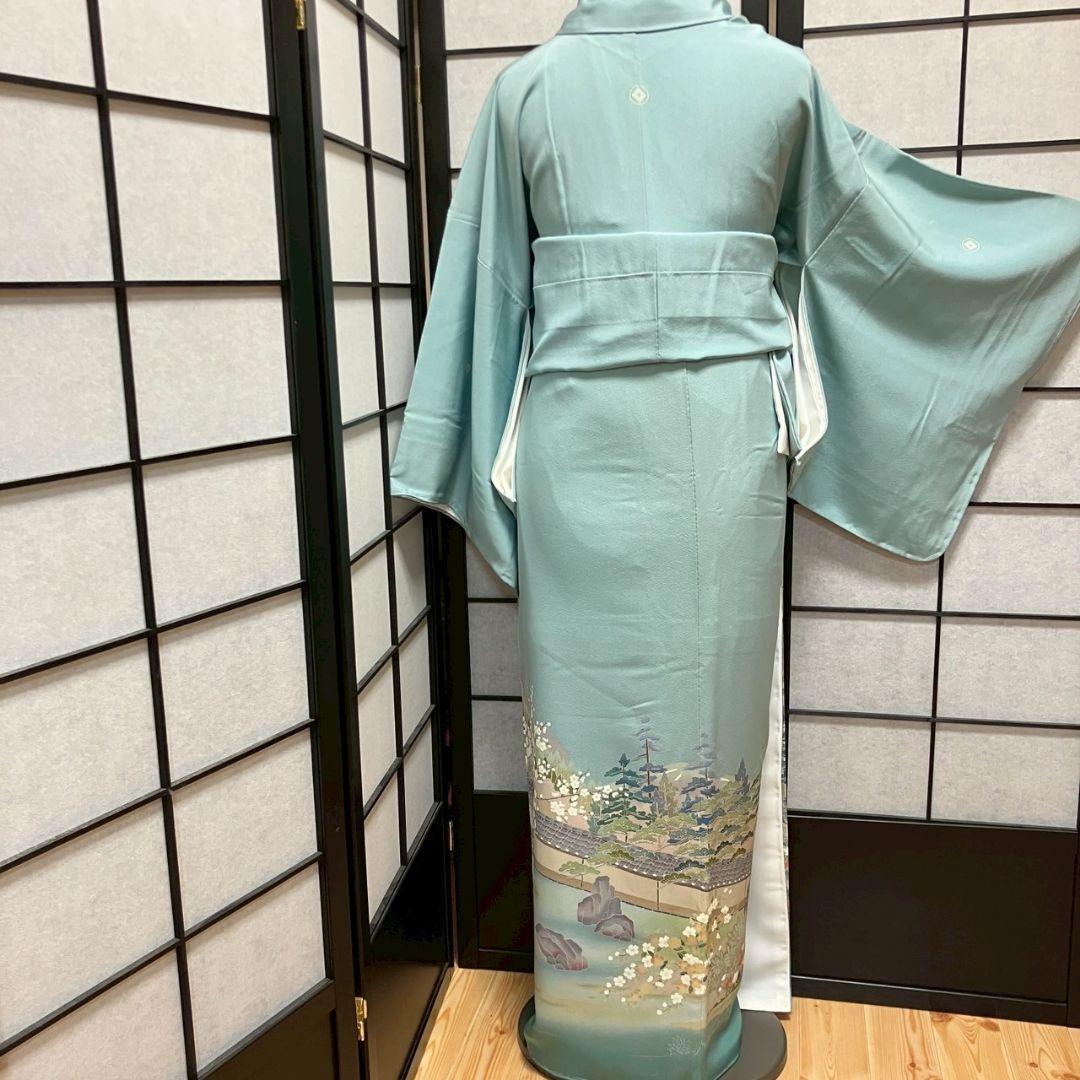 3965# Japanese Tomesode Kimono Vintage Womens Silk Fabric Robe Kimono only sold