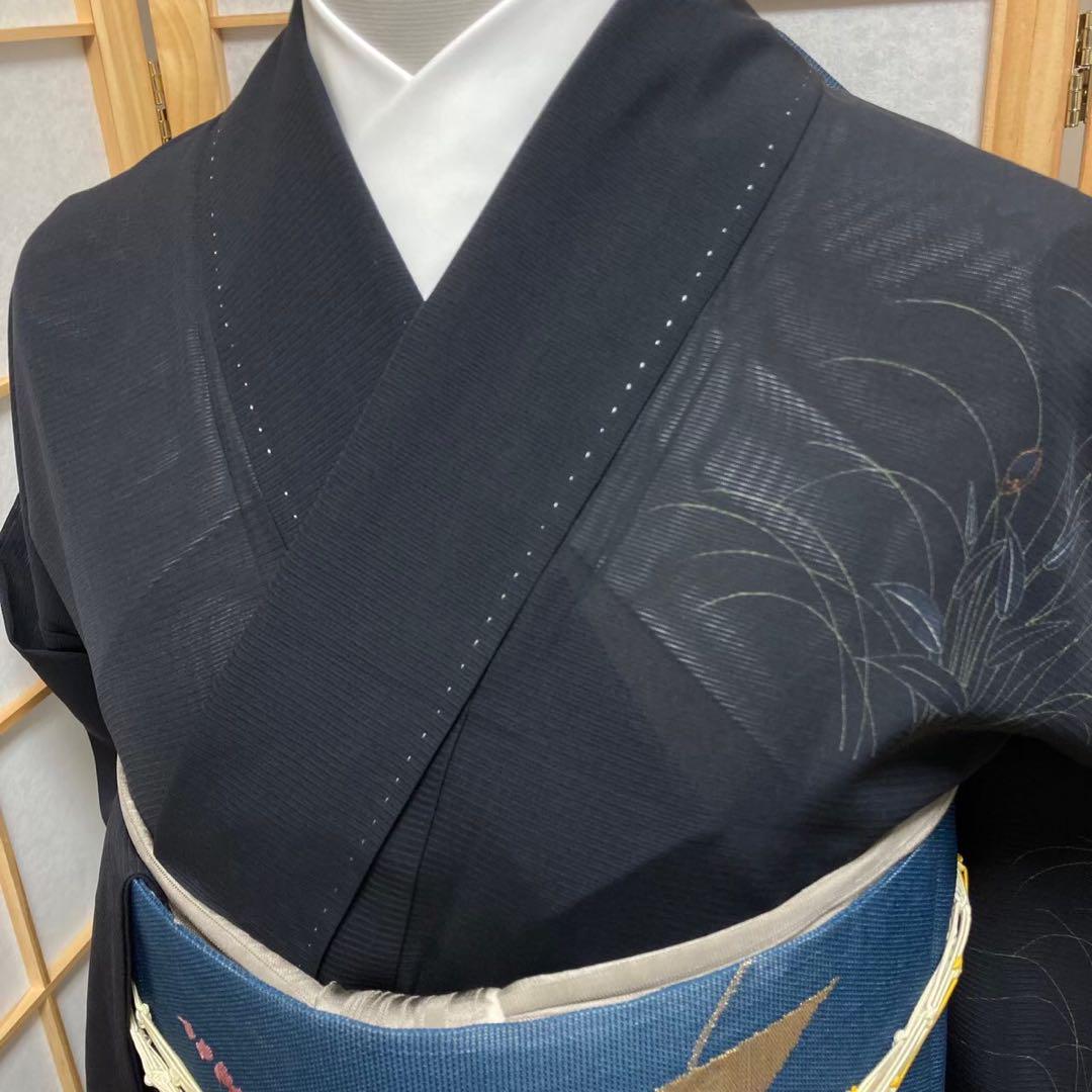 0315# Japanese Kimono only sold Vintage Womens Silk Fabric Robe Summer kimono