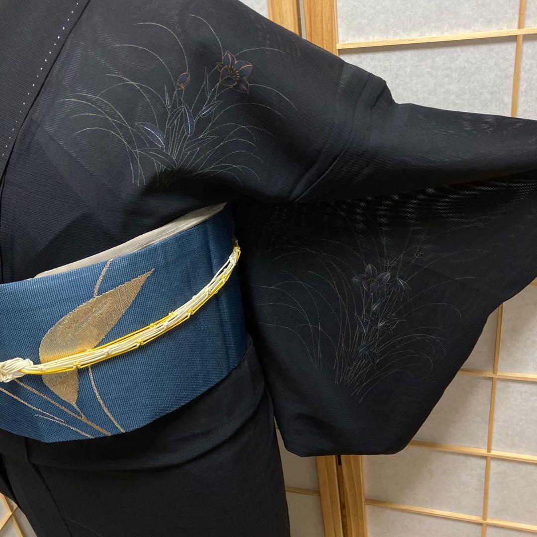 0315# Japanese Kimono only sold Vintage Womens Silk Fabric Robe Summer kimono