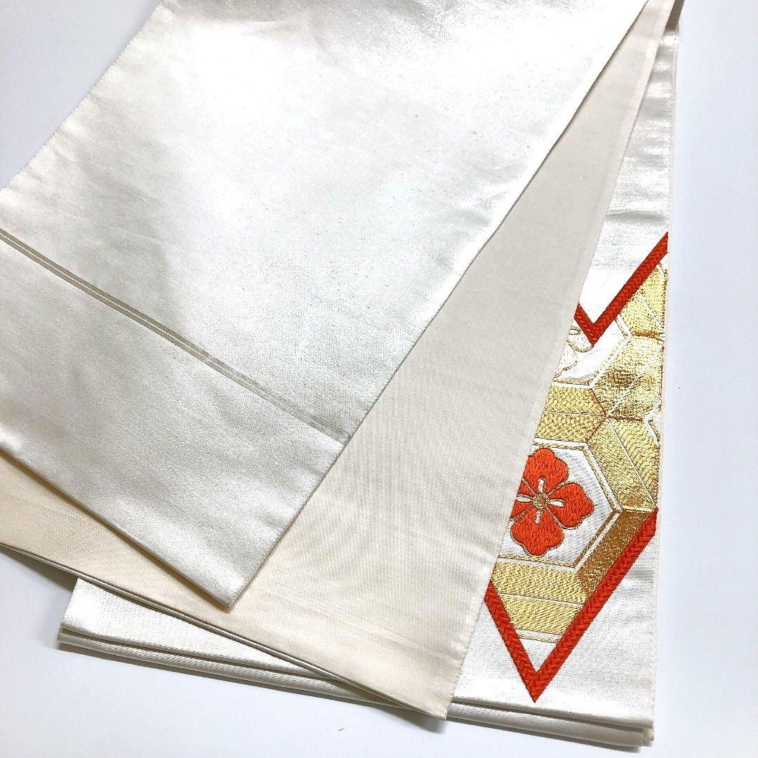 2735# Japanese Vintage Fukuro Obi Belt Kimono Fabric Silk Traditional Embroidery