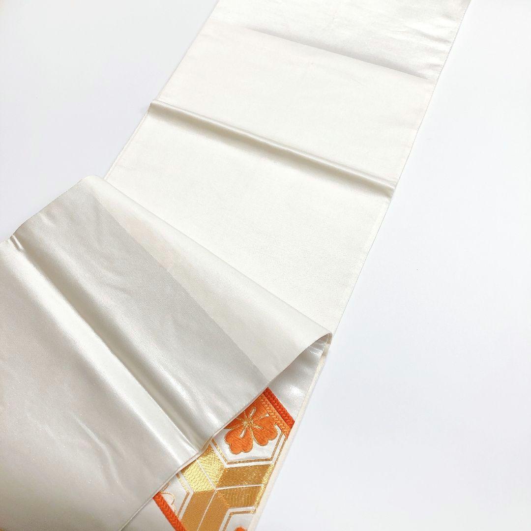 2735# Japanese Vintage Fukuro Obi Belt Kimono Fabric Silk Traditional Embroidery