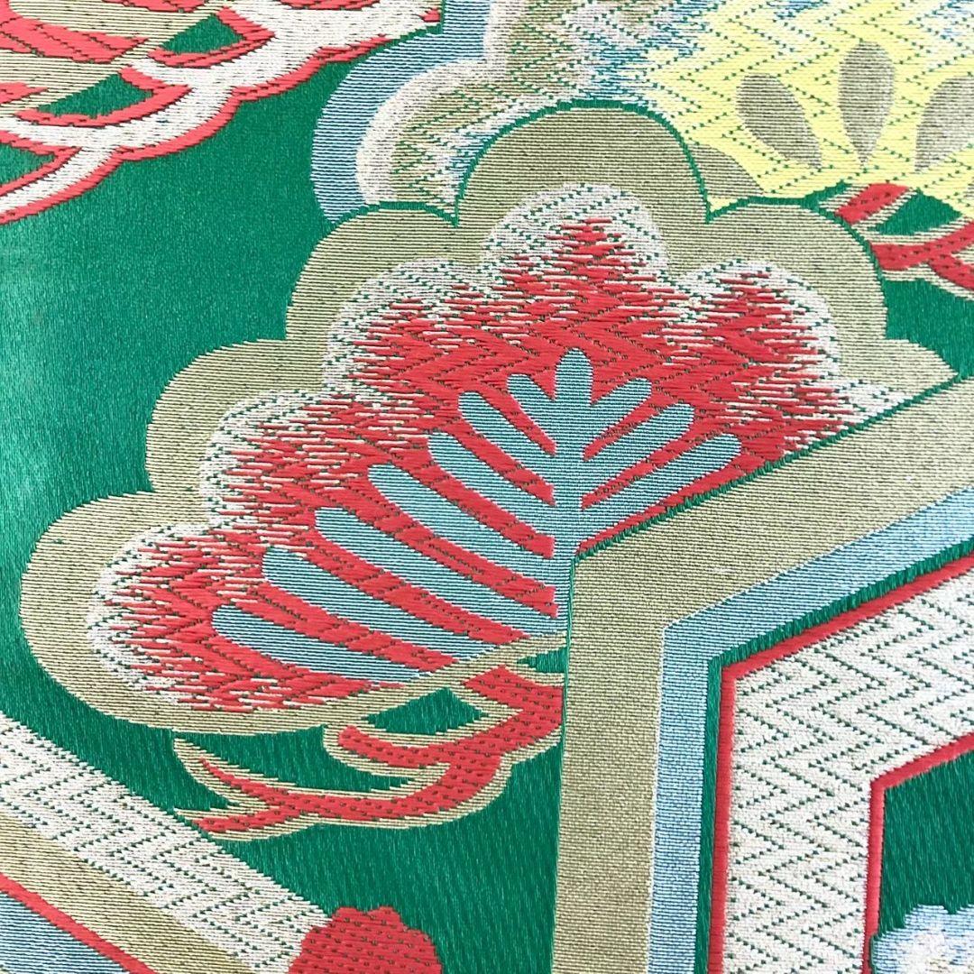 4756# Japanese Vintage Fukuro Obi Belt Kimono Fabric Silk Traditional Embroidery