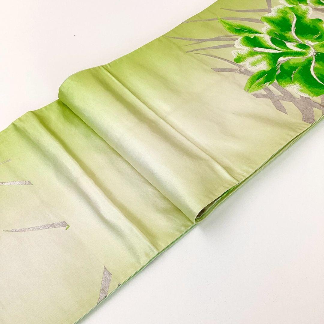 4951# Japanese Vintage Fukuro Obi Belt Kimono Fabric Silk Traditional Embroidery