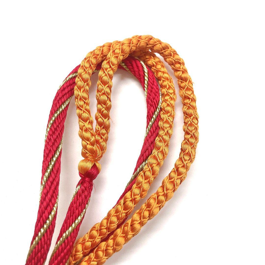 0960# Japanese Kimono Accessory Obiage and Obijime 2-piece Set Silk Shibori