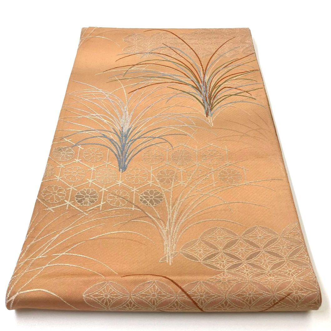 3106# Japanese Vintage Fukuro Obi Belt Kimono Fabric Silk Traditional