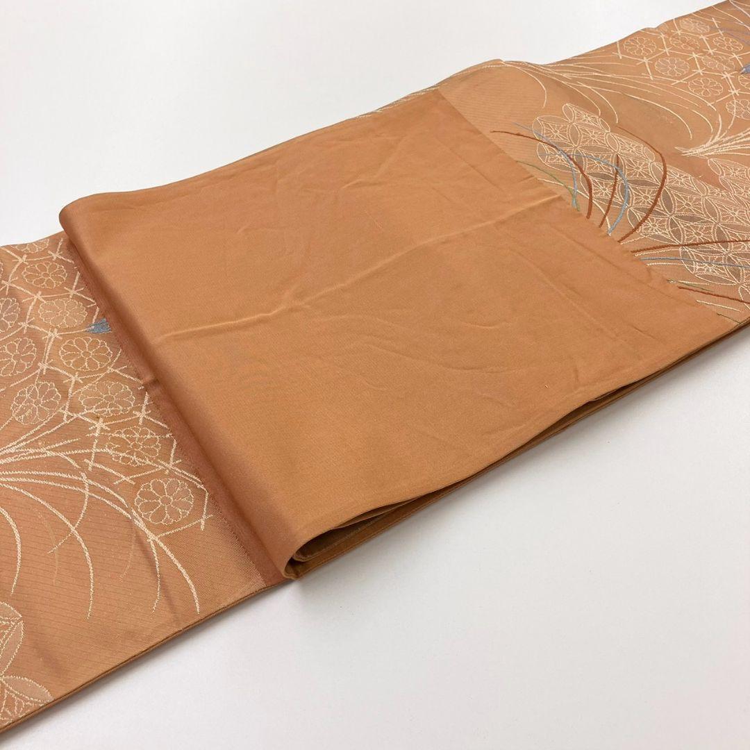 3106# Japanese Vintage Fukuro Obi Belt Kimono Fabric Silk Traditional