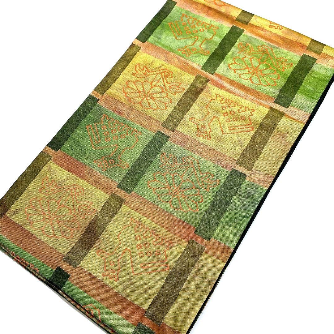 3279# Japanese Vintage Fukuro Obi Belt Kimono Fabric Silk Traditional