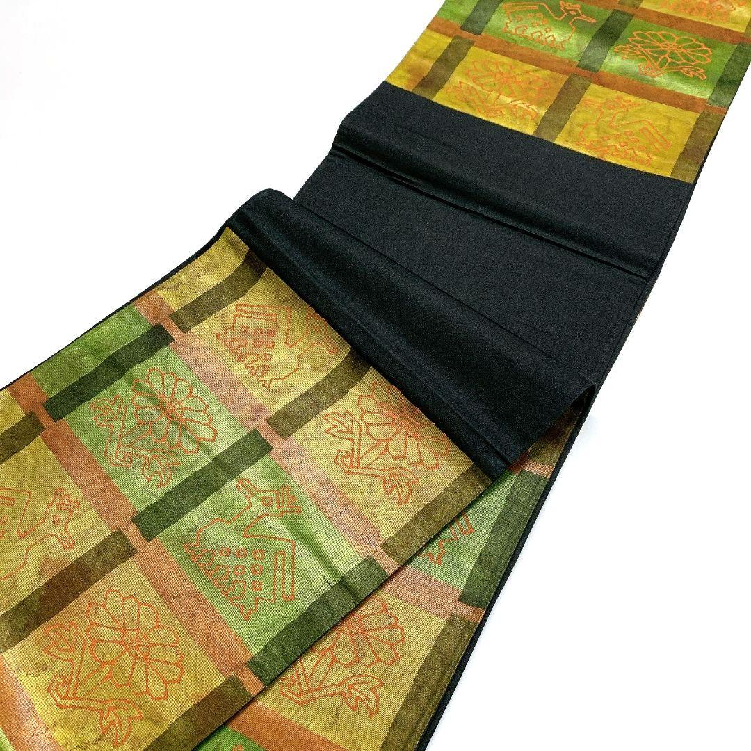 3279# Japanese Vintage Fukuro Obi Belt Kimono Fabric Silk Traditional
