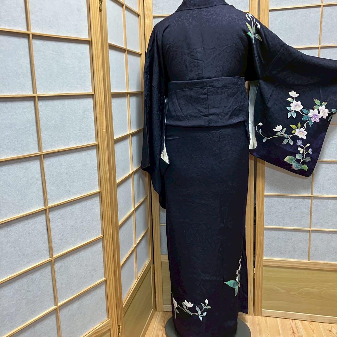 4409# Japanese Kimono Vintage Womens Silk Fabric Robe Kimono only sold