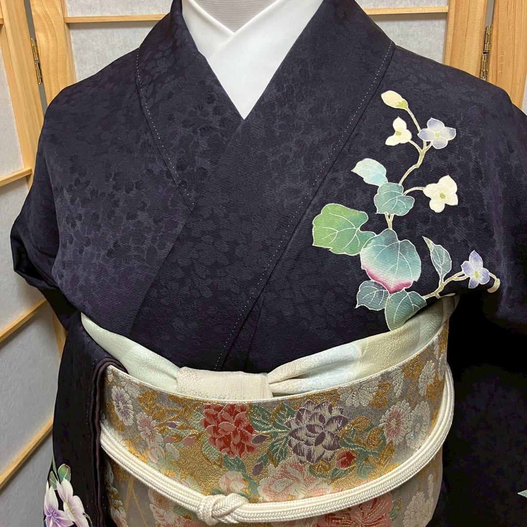 4409# Japanese Kimono Vintage Womens Silk Fabric Robe Kimono only sold