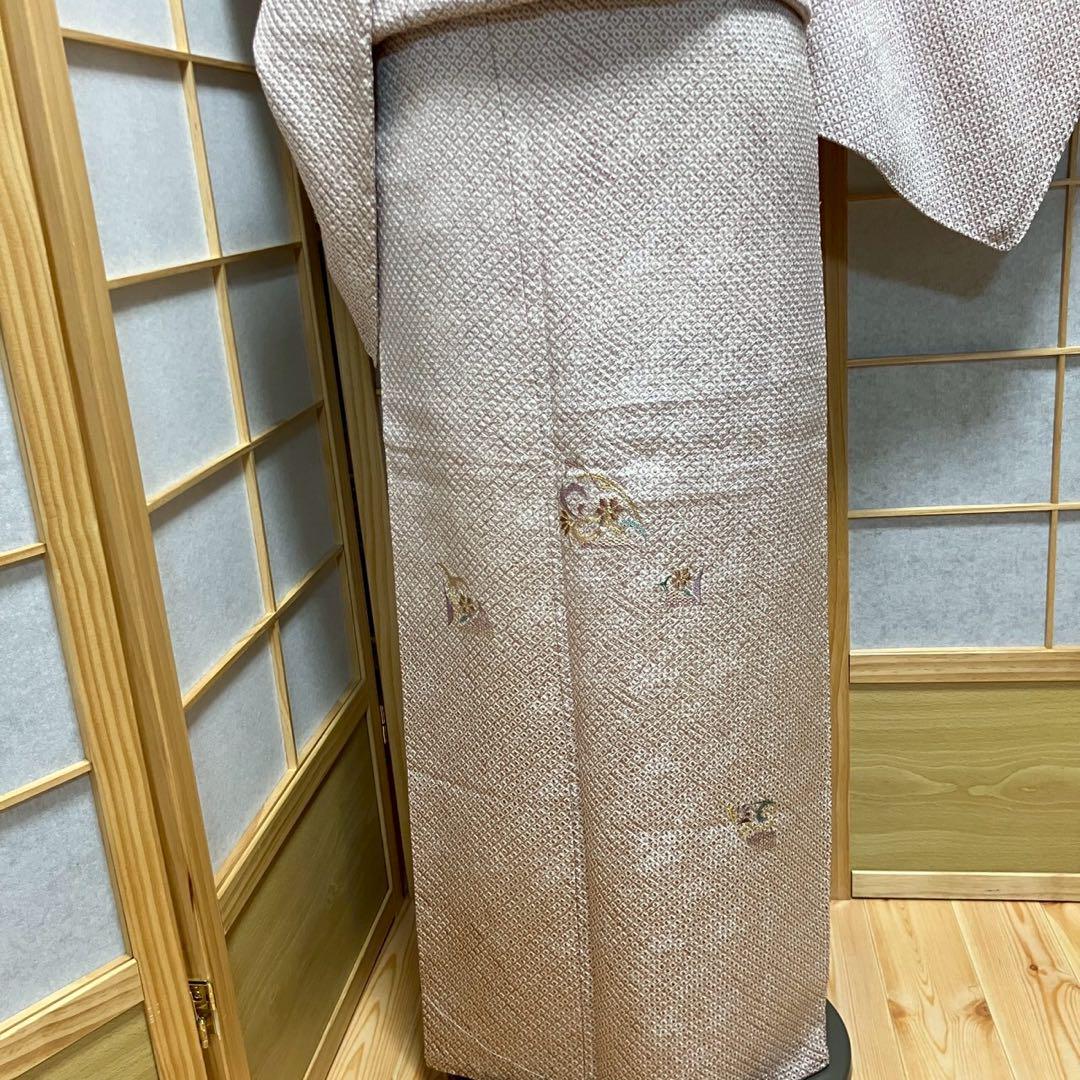 5482# Japanese Kimono Vintage Womens Silk Fabric Robe Kimono only sold Shibori