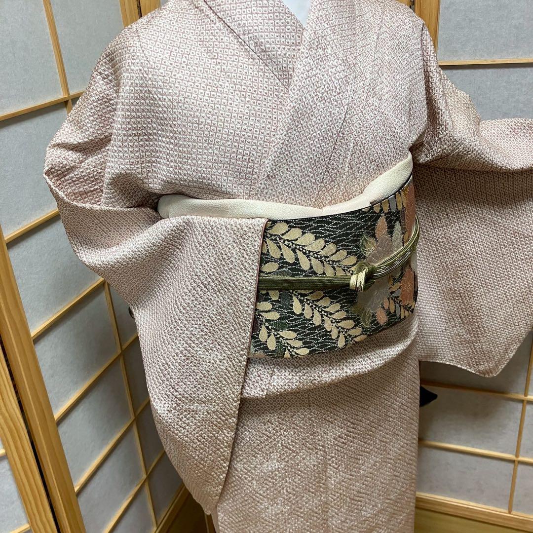 5482# Japanese Kimono Vintage Womens Silk Fabric Robe Kimono only sold Shibori